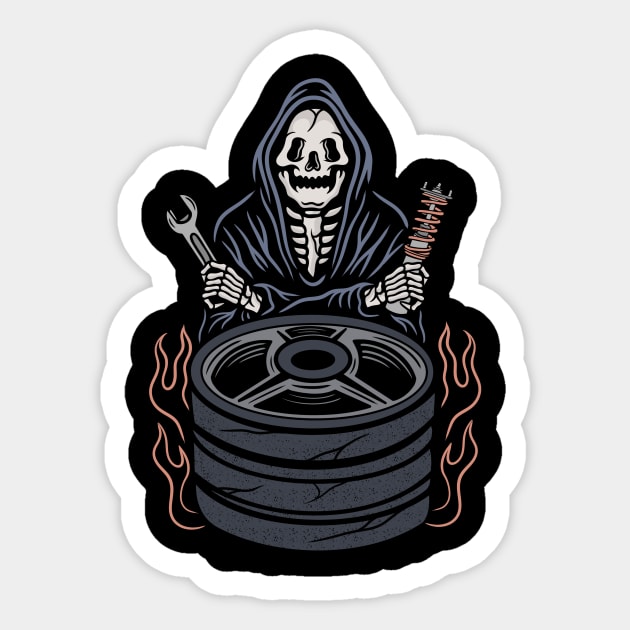 Car mechanic Sticker by gggraphicdesignnn